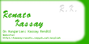 renato kassay business card